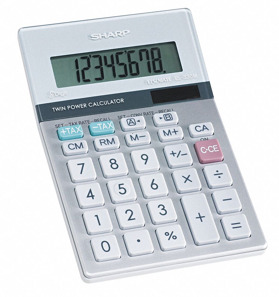 Desktop Calculator, LCD, 8 Digit