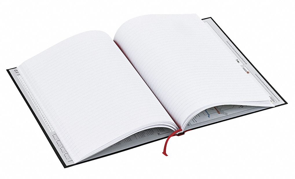 Notebook, 11-3/4x8-1/4 In, Black