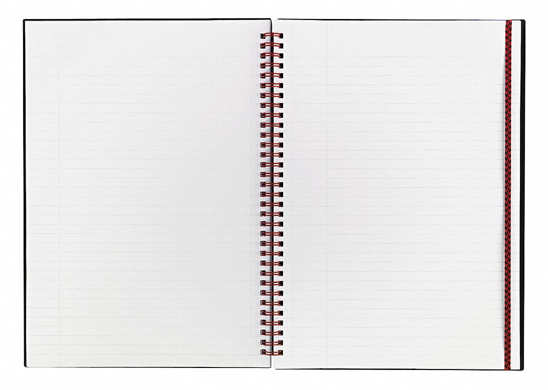 Notebook, 11-3/4x8-1/4 In, Black