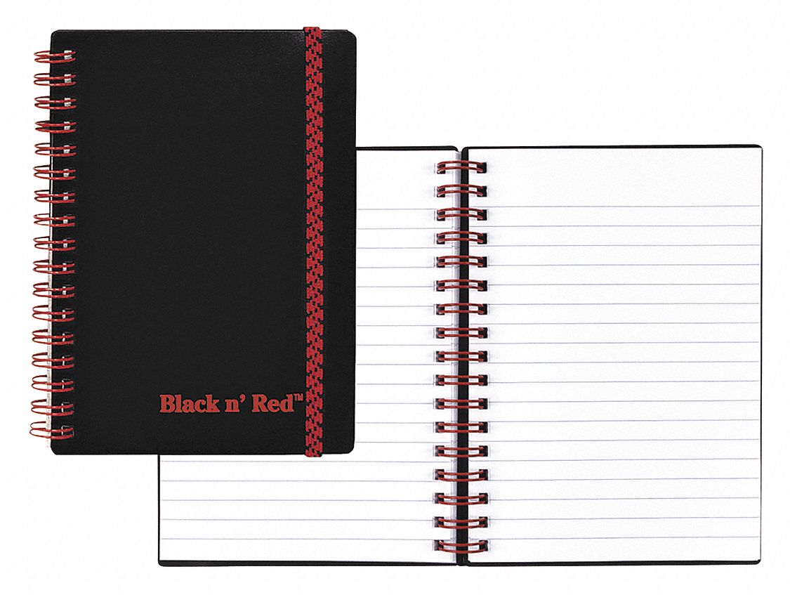 Notebook, 5-7/8 x 4-1/8 In, Black