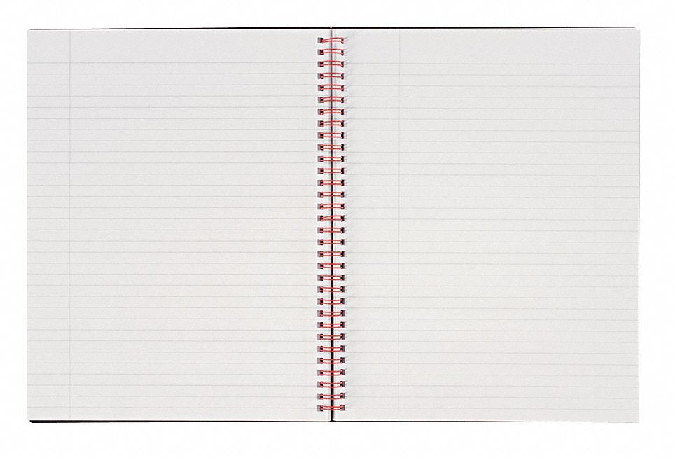Notebook, 11x8-1/2 In, Black