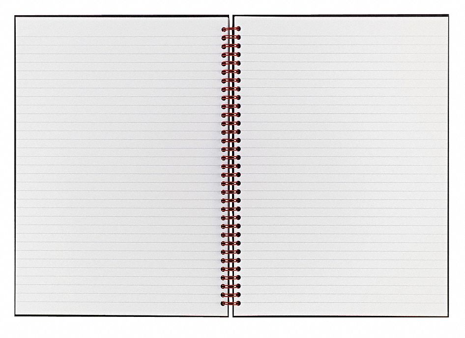 Notebook, 11x8-1/2 In, Black