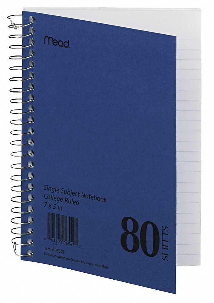 Notebook, 7 x 5 In, Blue