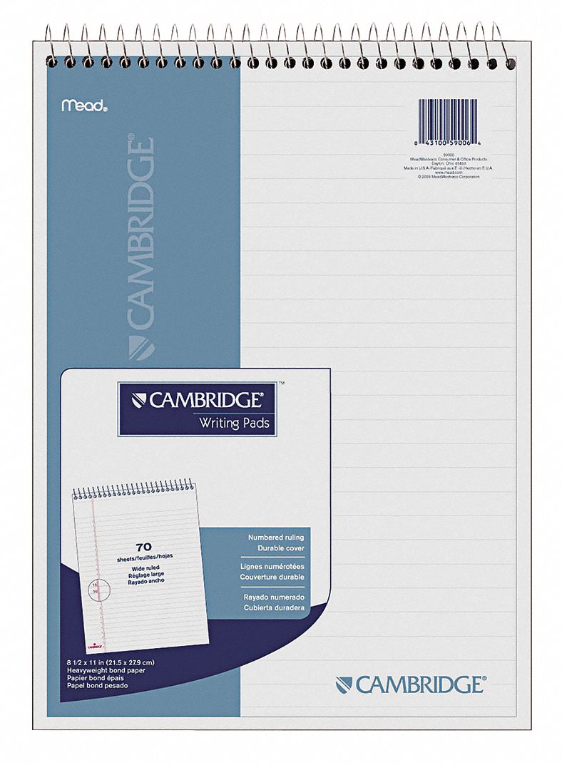 Legal Pad, 8-1/2 x 11 In.