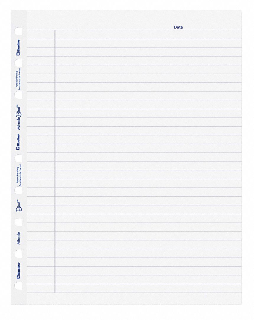 Loose Leaf, Refill, 9-1/4 x 7-1/4 In, Pk 25