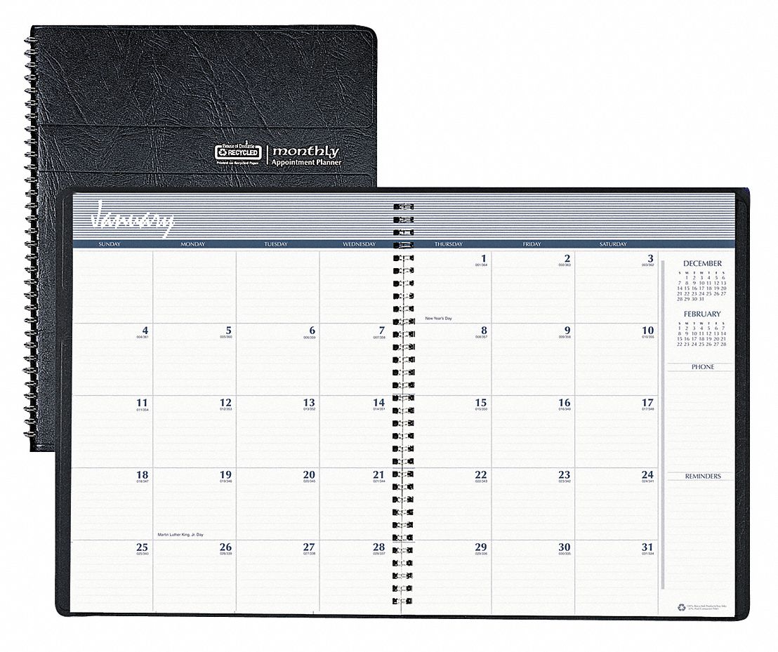 Month Planner, 14 Months, 8-1/2x11 In.