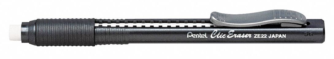 Retractable Eraser, Black/White