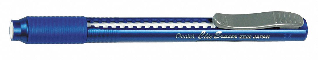 Retractable Eraser, Blue/White