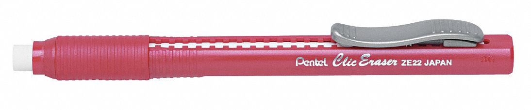 Retractable Eraser, Red/White