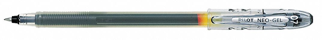 Gel Pen, Med, Black, Pk 12
