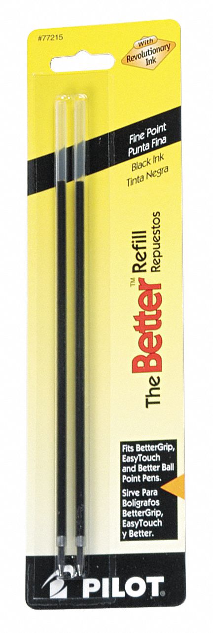 Ink Refill, Fine, Black, Pk 2
