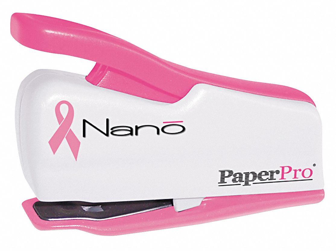 Miniature Stapler, 50 Sheet, Pink/White