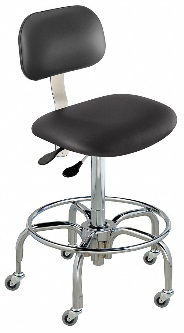 Ergo Chair, Black, Vinyl, Class 100