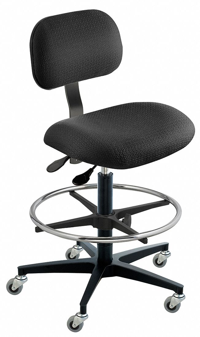 Ergonomic Chair, Black, Cloth
