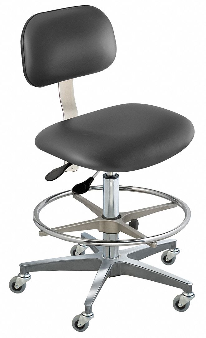 Ergo Chair, Black, Vinyl, Class 1000
