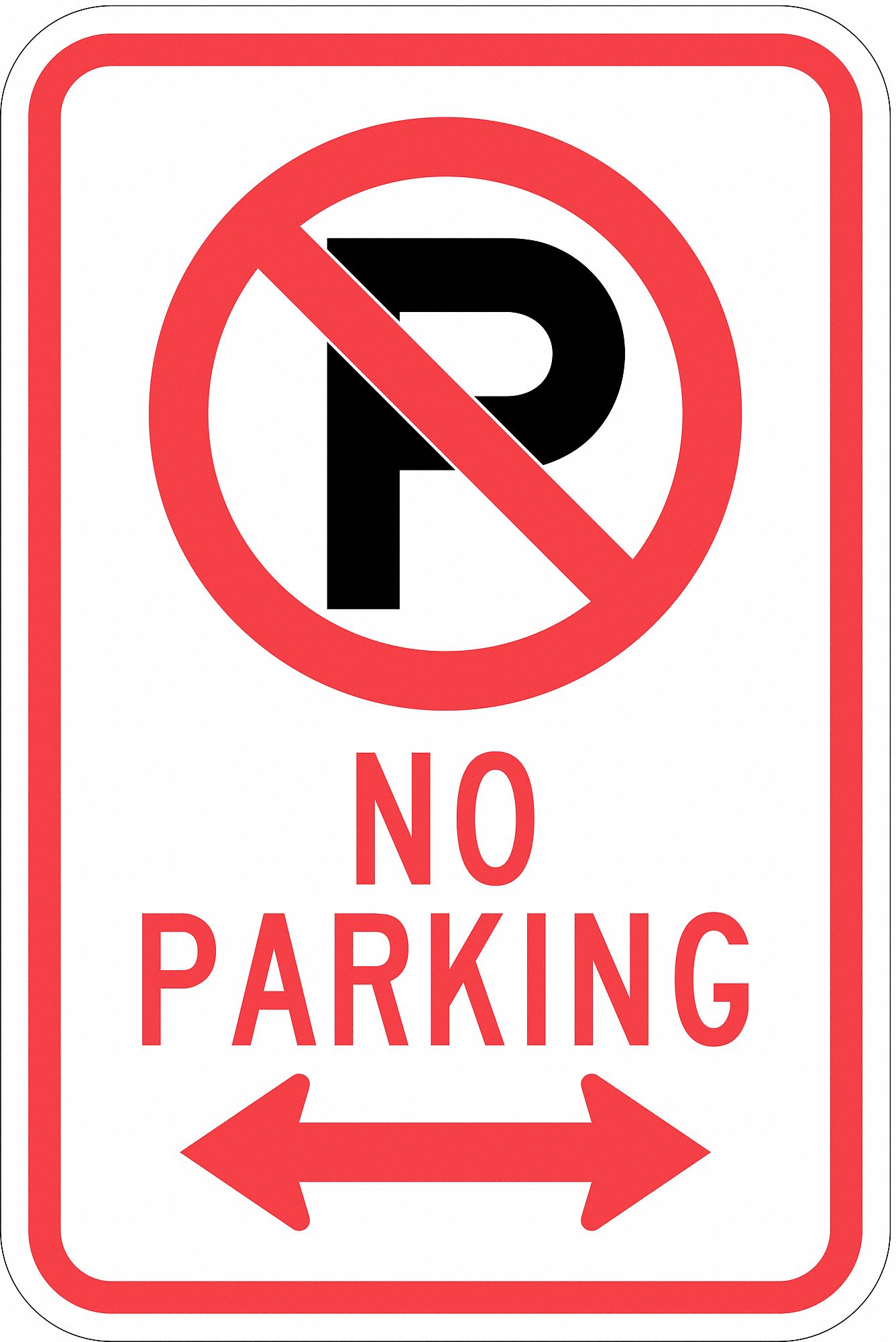 Sign, No Parking, 18 x12 In