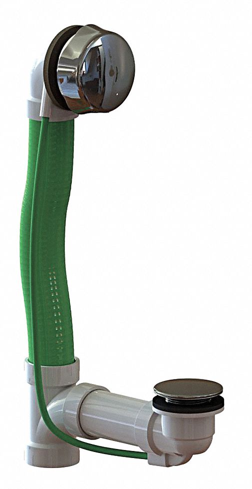 Bath Waste, Flexible, PVC, 16 In L