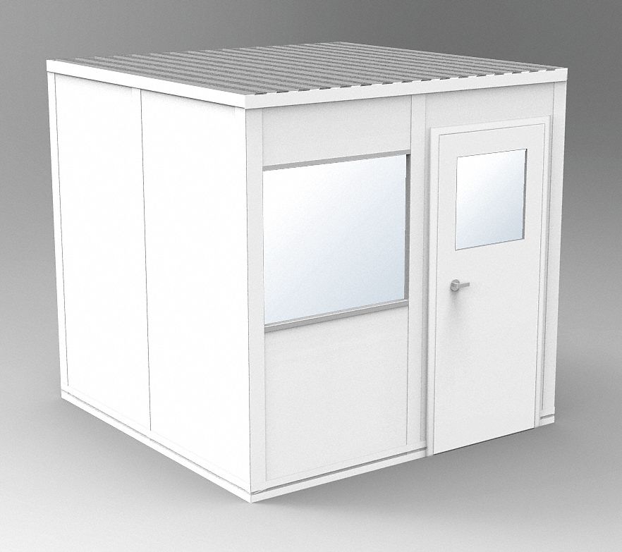 4-Wall Office, 8x8, Vinyl, Gray