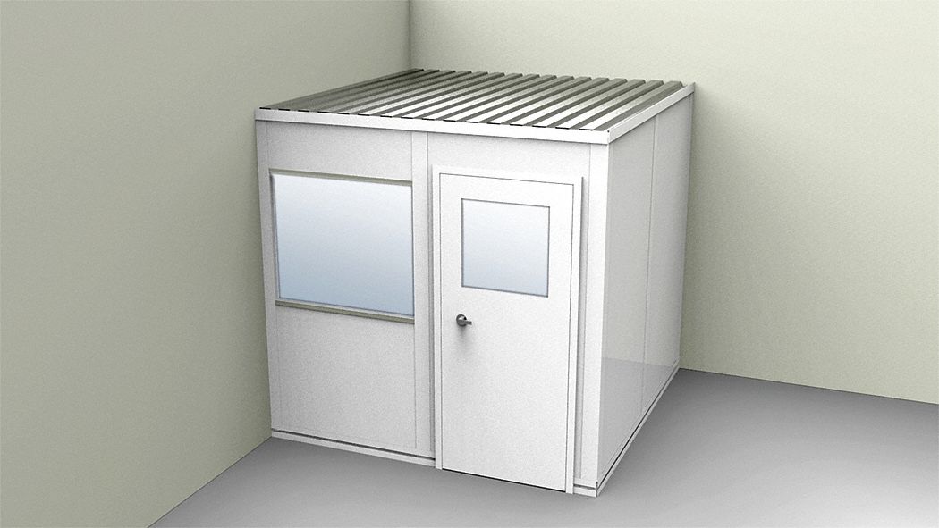 2-Wall Office, 8x8, Vinyl, Gray