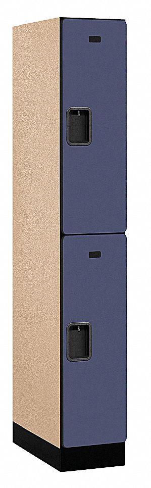Assembled Locker, 2 Tier, 12x21x76, Blue