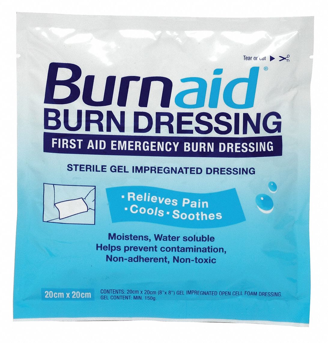 Burn Dressing, 8 x 8 In., PK 4