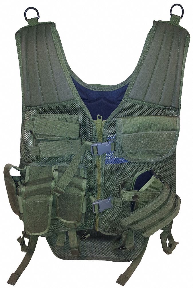 Cross Draw Entry Vest, Universal, OD Green