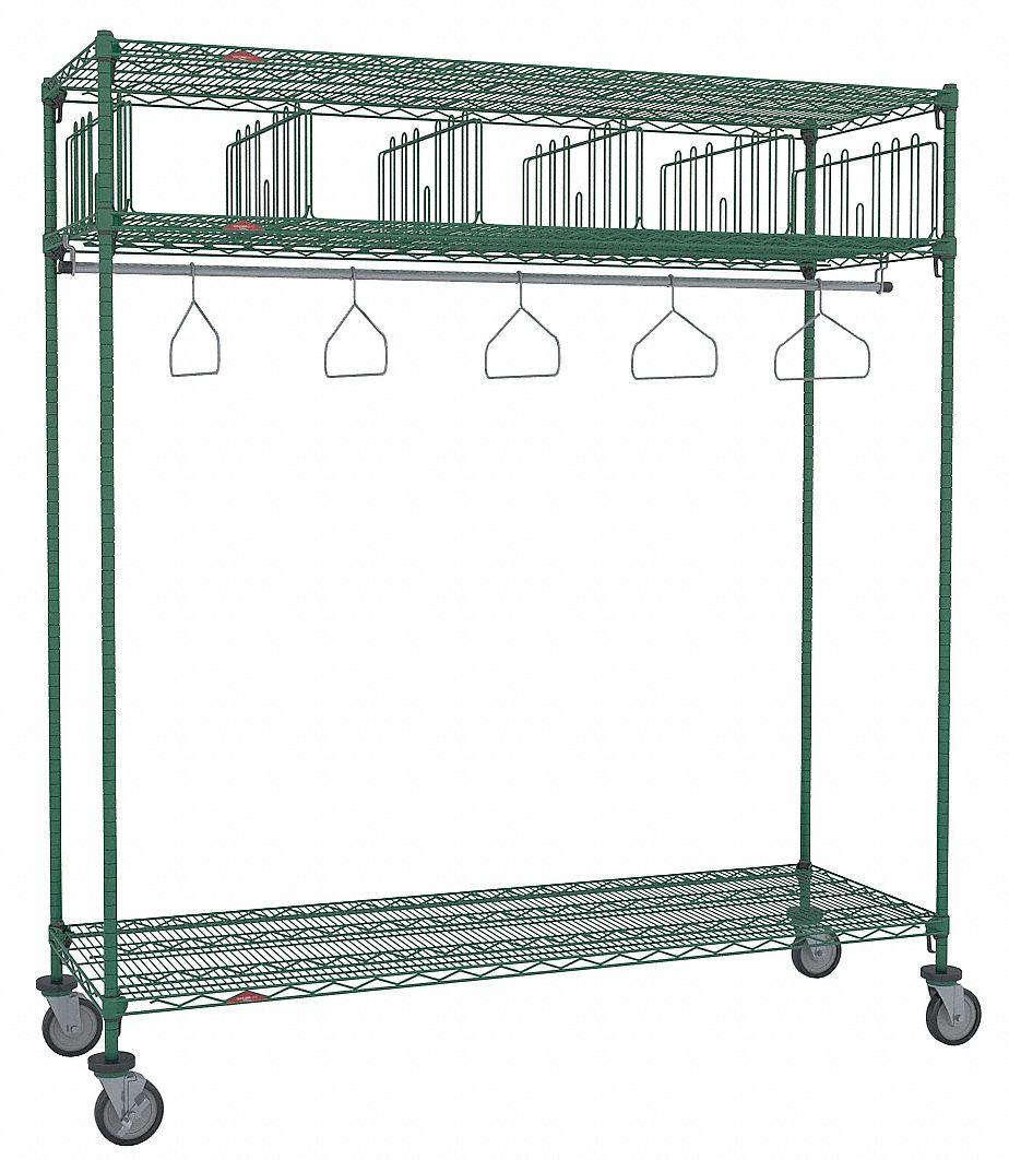 Turnout Gear Rack, Mobile, 5 Compartment
