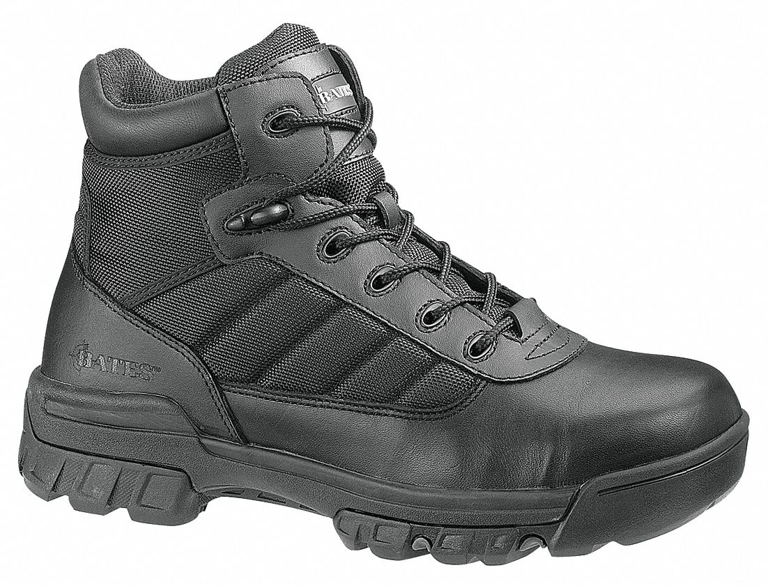 Boots, Mens, 11-1/2EW, Lace, Black, PR