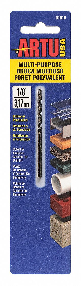 Multi Purpose Drill Bit, 1/8 x 2 5/8 In