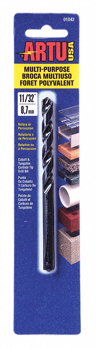 Multi Purpose Drill Bit, 11/32 x 5 In