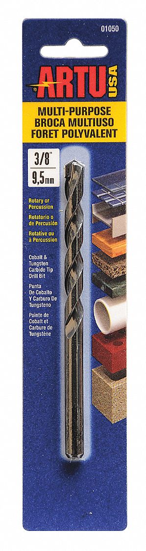 Multi Purpose Drill Bit, 3/8 x 5-5/16 In