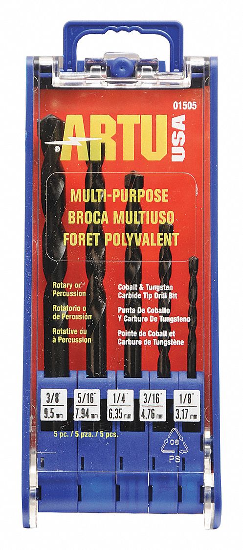 Multi Purpose Drill Bit Set, 5 Pcs