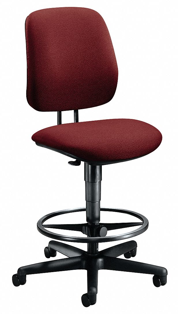 Task Chair, Burgundy, 22-1/2 to 32-1/2 In