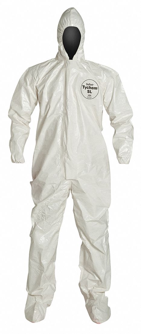 Hooded Tychem(R) SL, White, Socks, 5XL, PK 6