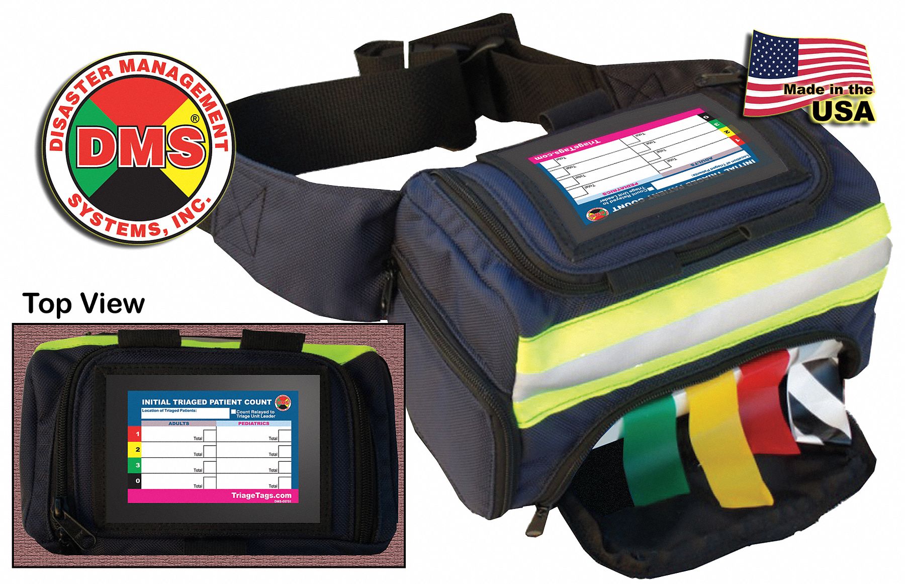 Ribbon Dispenser, 4 Triage Ribbon Rolls