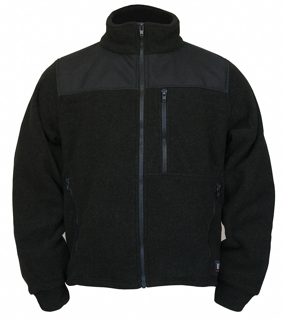 Flame Resistant Jacket, HRC2, Black, XLT