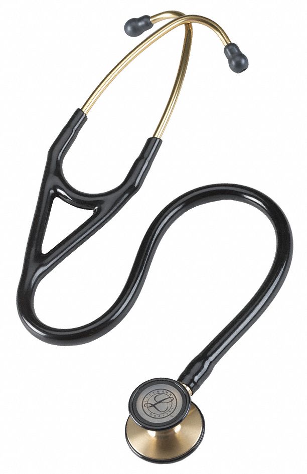Stethoscope, 27 in, Adult, Black/Brass