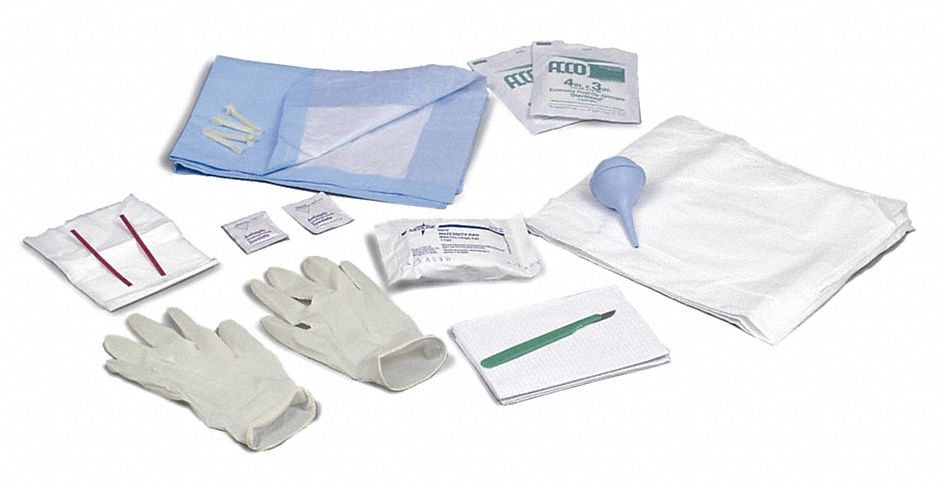 Disp. Obstetrical Kit, Emergency, 15x10 in