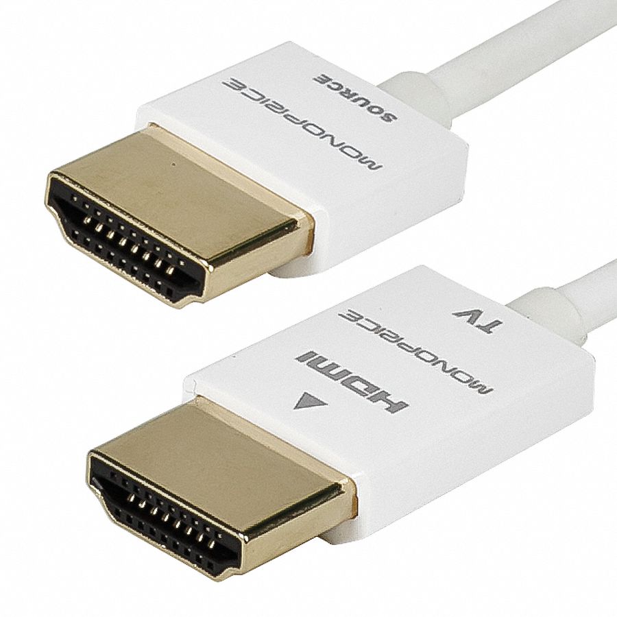 HDMI Cable, RedMere, White, 15 Ft, Ultraslim