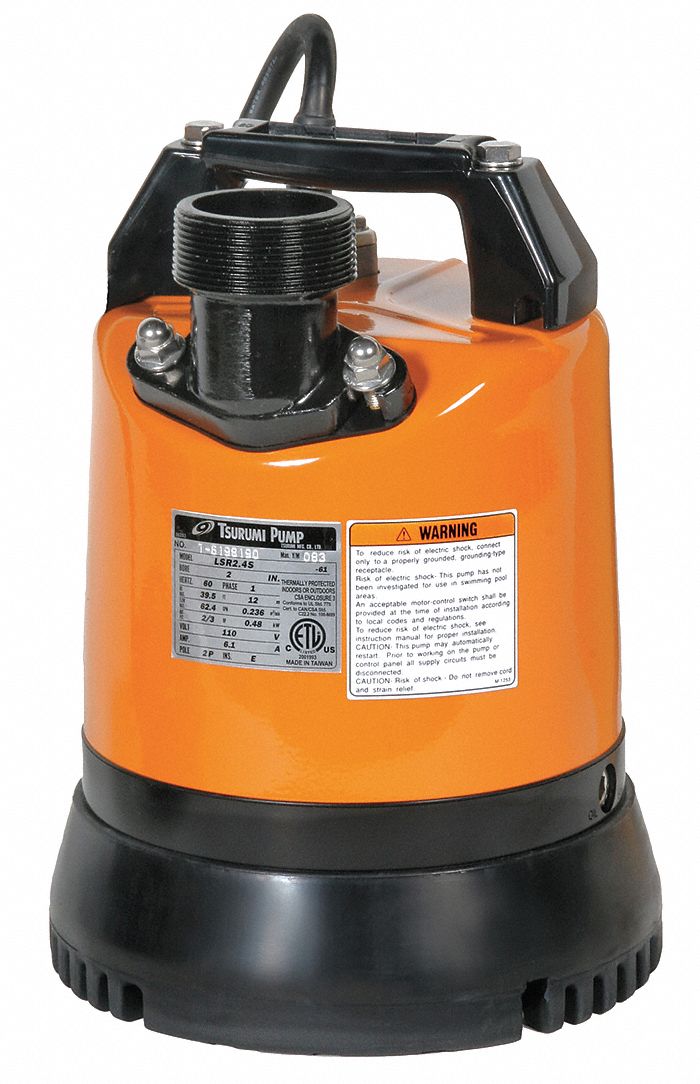 Submersible Low Level Pump, 2/3 HP, 110V