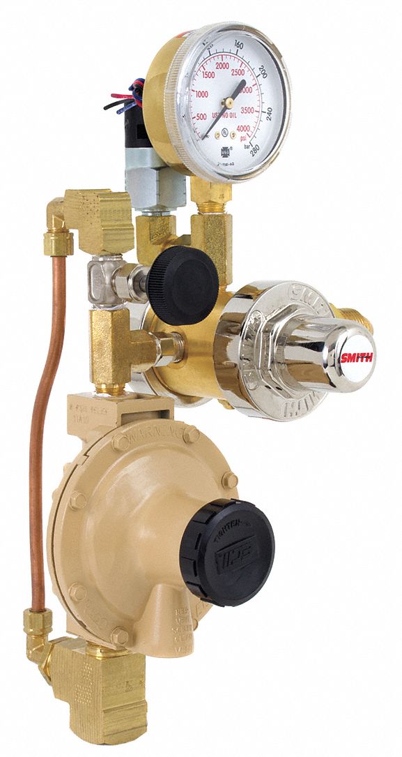 Regulator, 3 Stage, Nitrogen, 0.40-0.60 psi