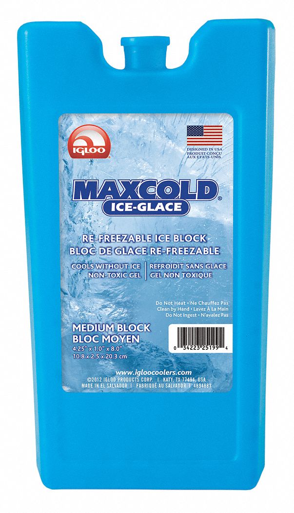 Reusable Ice Block, 7-7/8x15/16x4-1/4 in.