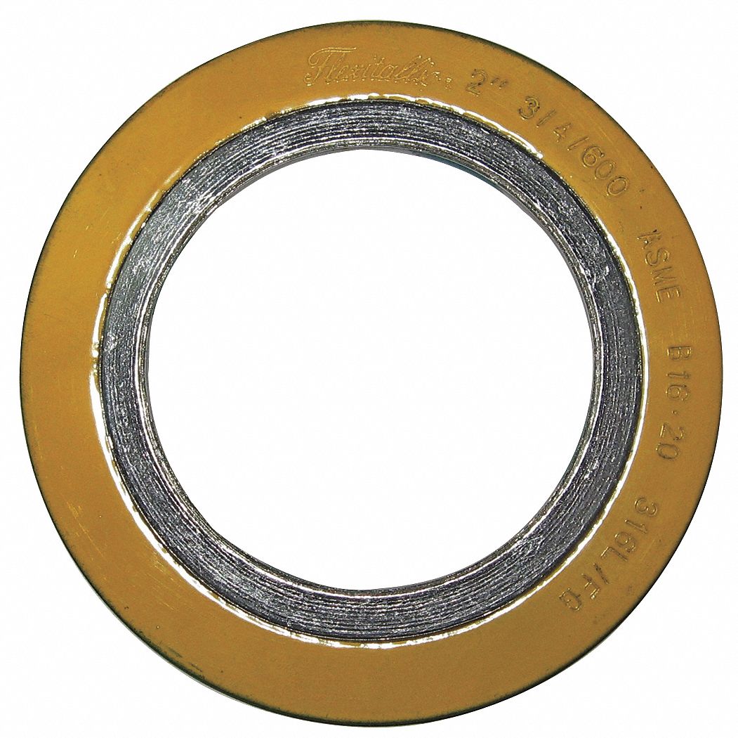 Spiral Wound Metal Gasket, 2 In, 316SS