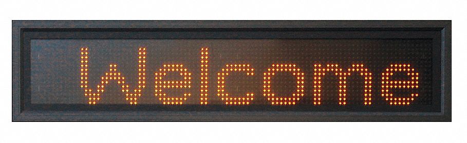 LED Message Display, 3-Mod, 13x31 in, Amber