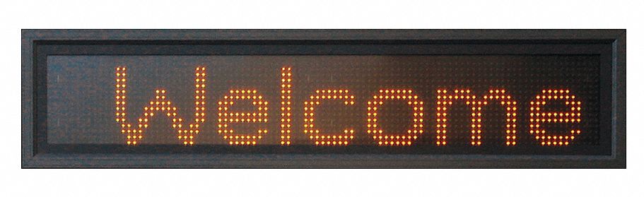 LED Message Display, 3-Mod, 13 x 31 in, Red