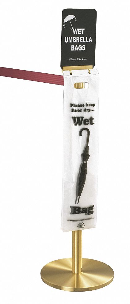Wet Umbrella Bag Holder, Brass