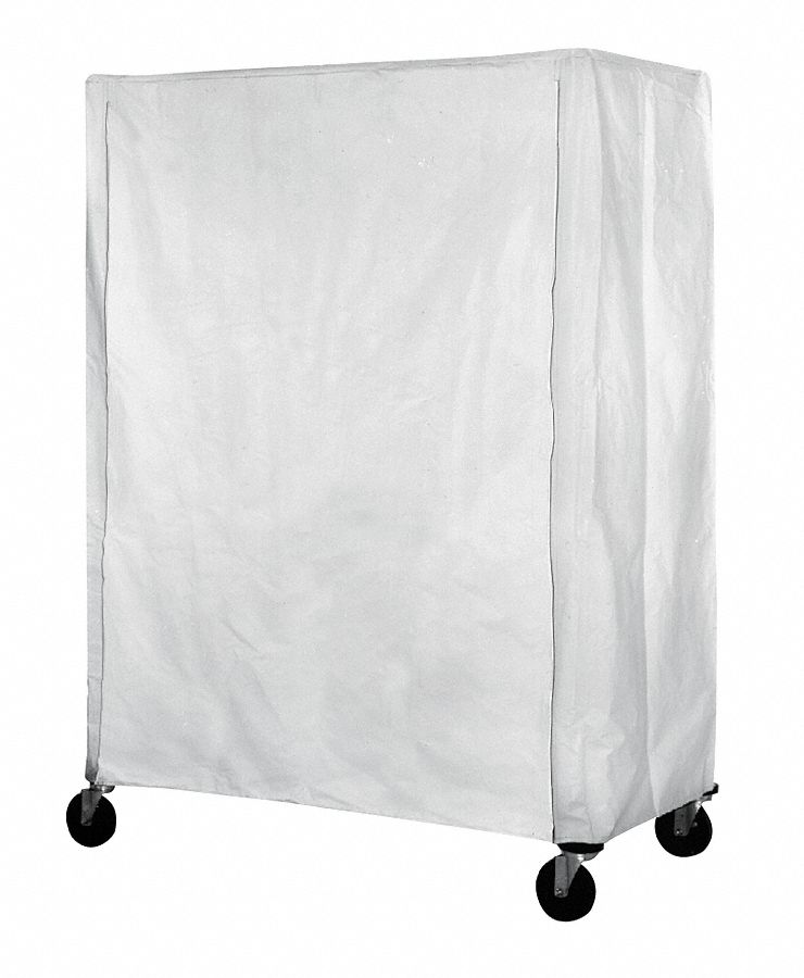Cart Cover, 36x24x63, White, Polyester