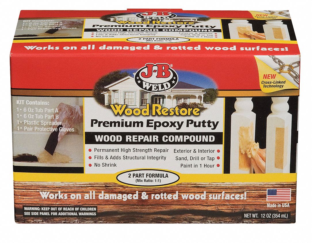 Epoxy Putty Kit, Premium, Brown, 12 oz.