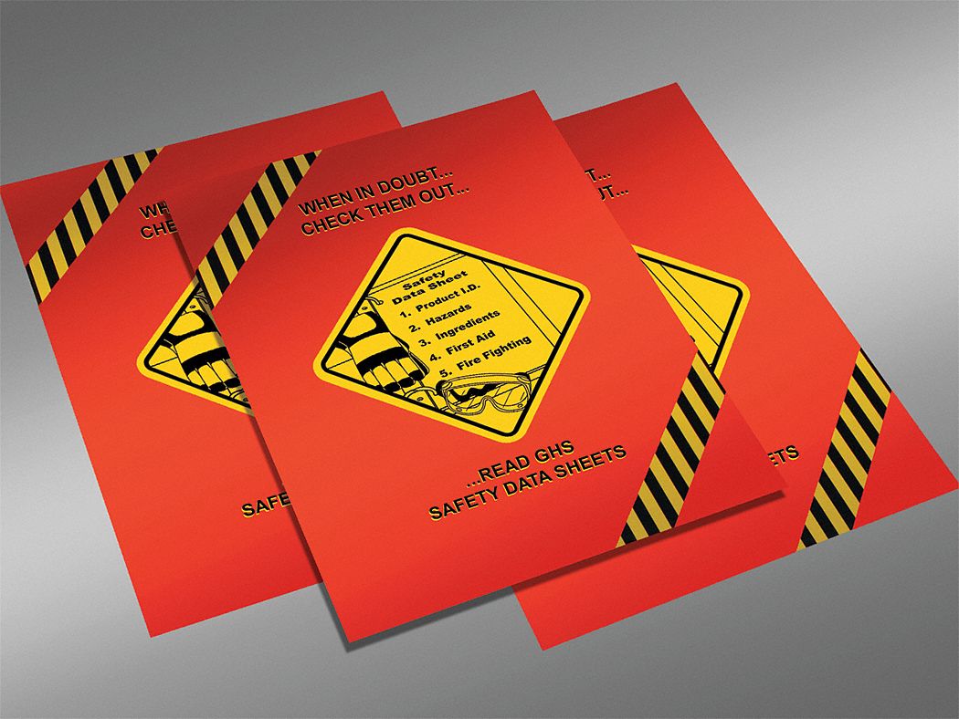 Safety Poster, 18 x 24In, Laminated Ppr
