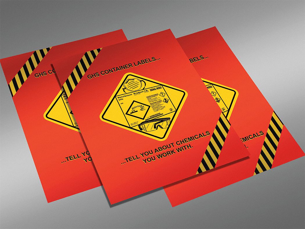 Safety Poster, 28 x 15In, Laminated Ppr